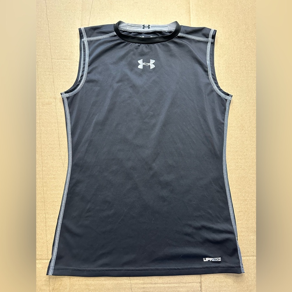 Under Armour YLG Sleeveless T Shirt Fitted UPF 50